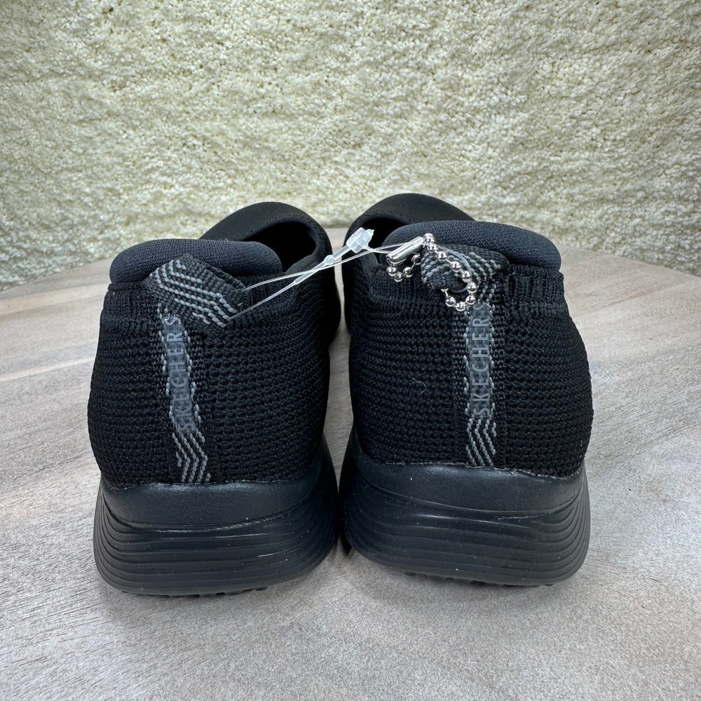 Skechers Stretch Fit Black Knit Slip On Flats 104134W Wide Fit Womens 8.5W - Picture 9 of 11